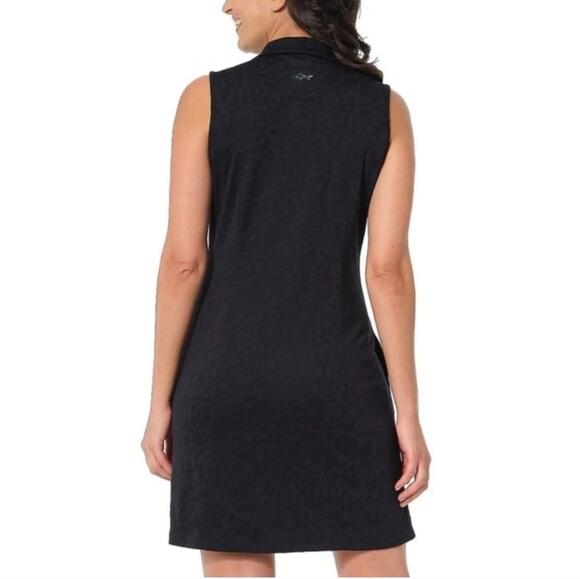 Greg Norman Sporty Athleisure Golf Tennis Sleeveless Polo Black Dress Size S - Picture 3 of 12